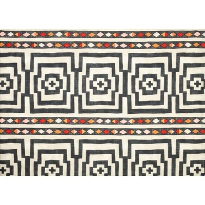 Hypnotic Multicolor Geometric Fabric Shower Curtain with Liner
