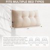 Soft Wedge Teddy Velvet Headboard Pillow w/ Side Pocket - PP Cotton Filled, Triangular Backrest Cushion for Dorm Bed - 4 of 4