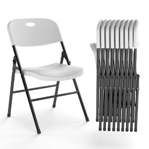 Real Relax Large Back Folding Chair,Heavy Duty Plastic Folding Chair for Indoor Outdoor Events, Wedding, Party, Restaurant, Meeting - 1 of 4