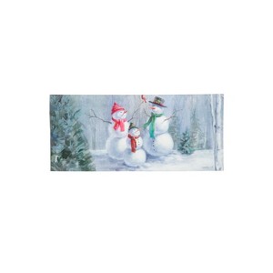Evergreen Snowman Family Sassafras Indoor Outdoor Switch Doormat 1'10"x10" Multicolored - 1 of 4