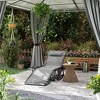 Outsunny Folding Chaise Lounge Chair Outdoor Tanning Chair with 5-Level Adjustable Back, Side Table, Pillow, Pocket for Yard, Beach, Pool - 2 of 4