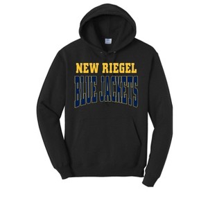 Adult New Riegel High School Blue Jackets Name Classic Fleece