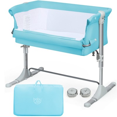 Costway Portable Baby Bed Side Sleeper Infant Travel Bassinet Crib W/Carrying Bag Green