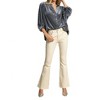Women's V-Neck Button Down Velvet Top - umgee - 4 of 4