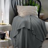 PiccoCasa Sofa Couch Solid Lightweight Cotton Knit Soft Throw Blanket - 2 of 4
