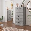 7 Drawers Rustic Dresser for Bedroom, Wood Modern Dresser Chest of Drawers Organizer Storage - 2 of 4