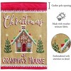 Grandma's House Holiday Red and Tan 13 X 19 Burlap Outdoor Hanging Garden Flag - 2 of 2