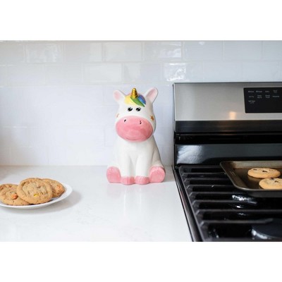100 North Ceramic 10 inch Everyday Cookie & Candy Jar w/ Airtight Lid: Kitchen Canisters, Pet Treat Containers & Magical Storage, Rainbow Unicorn — фото 5