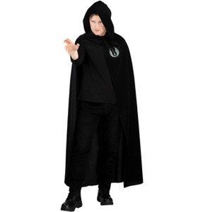 HalloweenCostumes.com L  Men  Star Wars Adult Luke Skywalker Black Hooded Robe | Star Wars Costumes, Gray/Black - 1 of 4