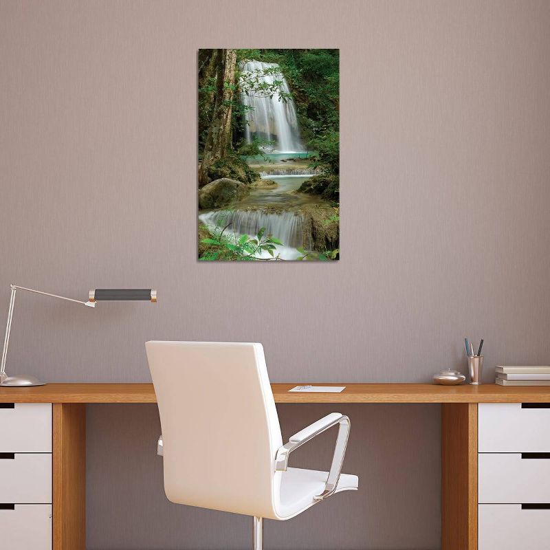 Seven Step Waterfall in Monsoon Forest Erawan National Park Thailand by Thomas Marent Unframed Wall Canvas - iCanvas, 3 of 6