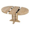 NicBex Farmhouse Extendable Round Dining Table with 14" Leaf for 4 to 6,Space-Saving - 4 of 4