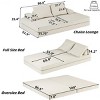 Convertible Modern Sofa Bed with Removable Backrests and Pillows, No Assembly Needed, Fits Living Room or Guest Space -3irtyhousy - 4 of 4