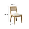 Modway Nimba Faux Rattan Fabric Dining Chairs Set of 2 - 4 of 4
