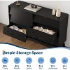 6 Drawer Dresser, Vintage Chest of Drawers with Bevel Design, Modern Dresser TV Stand for Bedroom, Living Room, Entryway and Closet - 3 of 4