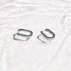 EVRY JEWELS WATERPROOF Gold or Silver Plated Stainless Steel Slim Block Hoops - 3 of 3