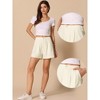 INSPIRE CHIC Women's Elastic High Waist Packets Summer Casual Pleated Shorts - 2 of 4