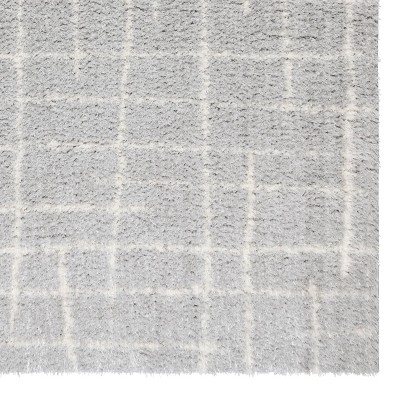 Gray 8' x 10' Geometric Shag Area Rug