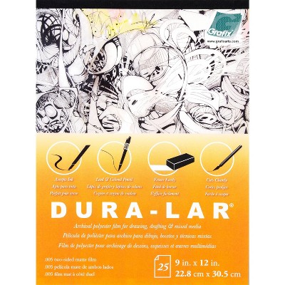Dura-Lar Matte .005 Pad 9"X12"-25 Sheets