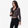 Anna-Kaci Women's Sequin Cropped Blazer Long Sleeve Sparkly Open Front Jacket - 3 of 4