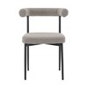 Armen Living Set of 2 Shannon Iron and Thundercloud Fabric Dining Chairs Gray/Matte Black - 4 of 4