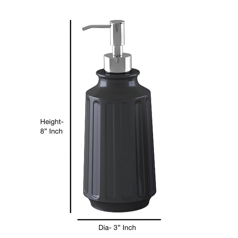 Metal Black Rust Resistant Refillable Liquid Soap Dispenser - Nu Steel, 3 of 6