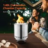 VEVOR Tabletop Fire Pit,6 inch Stainless Steel Tabletop Fireplace,Alcohol Burner Smores Maker,Wood Burning or Pellet Fueled,Cylinder 1.96 lbs,Silver - 4 of 4