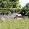 vidaXL Rabbit Hutch - 24-Panel Animal Enclosure, Excercise & Play Outdoor Cage, Galvanized Iron, Silver - 2 of 4