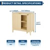 31.5 Inch Fluted Sideboard Buffet Cabinet with Doors and Adjustable Shelf, Modern Wooden Coffee Bar for Living Room Dining Room Kitchen Entryway - 2 of 4