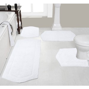 Waterford Collection Cotton Tufted Set of 4 Bath Rug Set - Home Weavers - 1 of 4