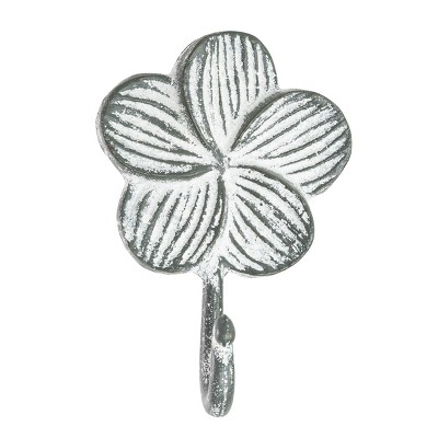 Five Petal Flower Wall Hook Cast Iron - Foreside Home & Garden