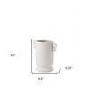 HomeRoots 10" Off White Ceramic Cylinder Table Vase With Handles - 3 of 4