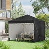 Outsunny 10 x 10ft Pop Up Canopy with Sidewalls, Weight Bags and Carry Bag, Height Adjustable Tents for Parties - 3 of 4