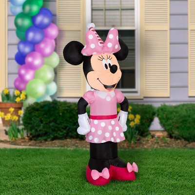 Pink and Black Minnie Mouse Inflatable Birthday Decoration
