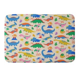 Deny Designs Carriecantwell Dinomite Dinosaurs Memory Foam Machine Washable Bath Mat - 1 of 4