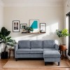 INFURNIC Sofas L Shaped Sofa with Padded Corduroy Modern Luxury Multi-functional Design for Living Room Apartment, Grey, 88.18"*23.43"*31.5" - 4 of 4
