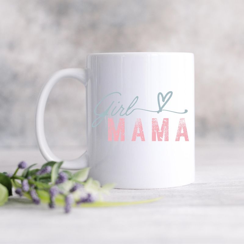 City Creek Prints Girl Mama Heart Colorful Mug - White, 2 of 3