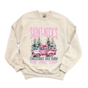 Simply Sage Market Women's Graphic Sweatshirt Saint Nick's Farm Truck - 1 of 4