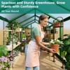 Aluminum outdoor greenhouse with roof vents and quick assembly frame, PC panels, suitable for greenhouse, courtyard, terrace, lawn - 2 of 4