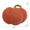 NAYSAYE Orange Fabric Pumpkin Ornament Holiday Decor for Fall Harvest Festival Thanksgiving Tabletop Display, Orange, 10.5"*10.5"*9.5" - 3 of 4