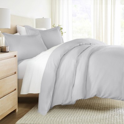 3 Piece Brushed Cotton Duvet Cover Set - Washed for Extra Softness - 100% Long Staple Sateen Weave Cotton - Becky Cameron