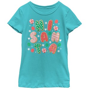 Girl's Lost Gods Christmas Hi Santa Candy T-Shirt - 1 of 3
