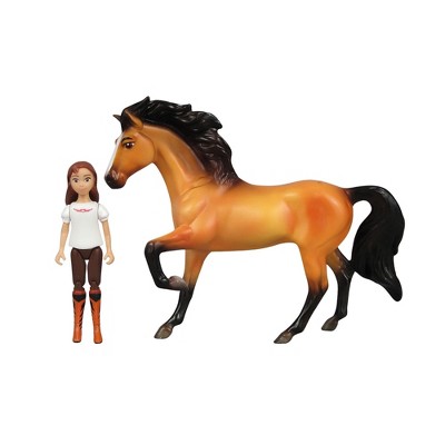 Breyer Animal Creations Breyer Spirit Riding Free Spirit & Lucky Small Horse & Doll Set