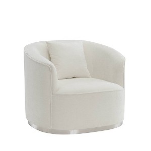 Acme Furniture 39" Odette Accent Chair Beige Chenille: Linen Upholstery, Wood Frame, No Assembly Required - 1 of 4