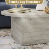 MUUEGM Farmhouse Coffee Table, 35.5" Rustic Wooden Table with Sturdy Frame & Waterproof Top for Living Room - 4 of 4