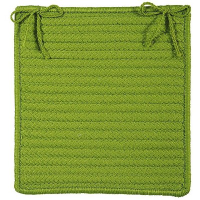 Colonial Mills Simply Home Solid - Bright Green Chair Pad, Set of 4