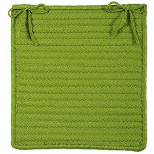 Colonial Mills Simply Home Solid - Bright Green Chair Pad, Set of 4 - 1 of 1