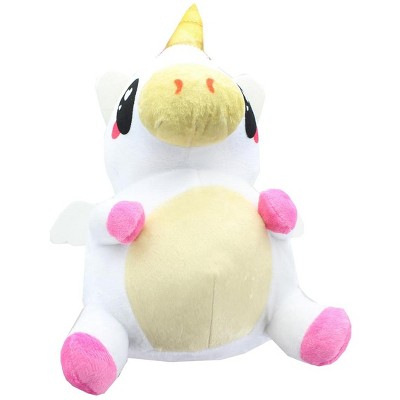 Se7en20 Glitter Galaxy White UniCow Plush 12 Inch - Pink Hair