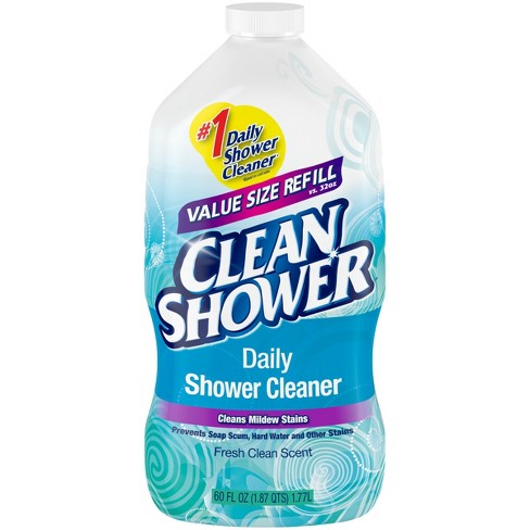 Clean Shower Fresh Clean Scent Daily Shower Cleaner Value Size Refill, 60  fl oz