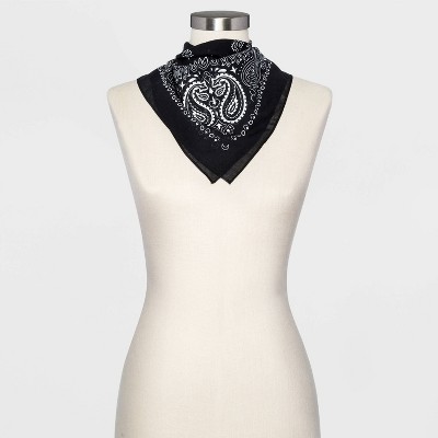 Women's Paisley Print Bandana - Wild Fable™ Black