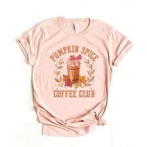 Simply Sage Market Women's Coquette Pumpkin Spice Coffee Short Sleeve Graphic Tee - 1 of 4